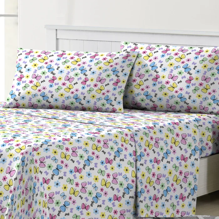 Dream Factory Sweet Butterfly Sheet Set