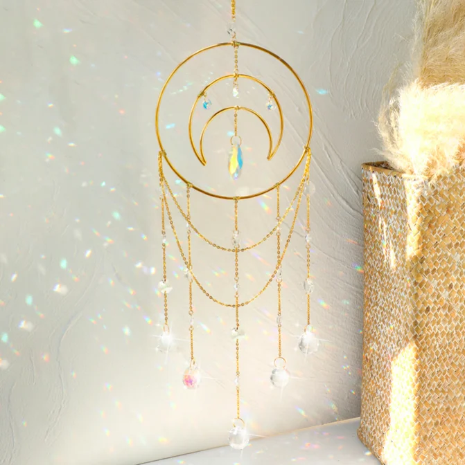 Dreamcatcher – Moon Teardrop Crystal Prism