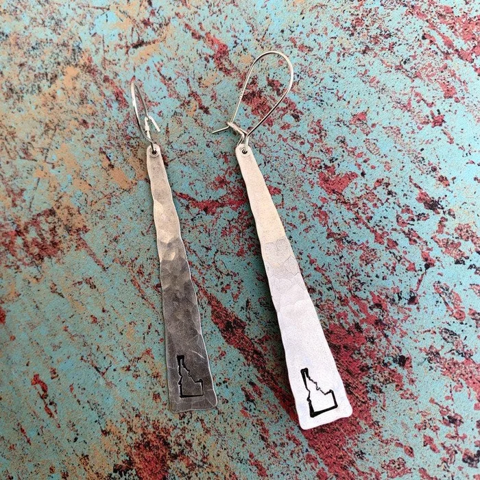 Earring – State Drop (Silver Tone)