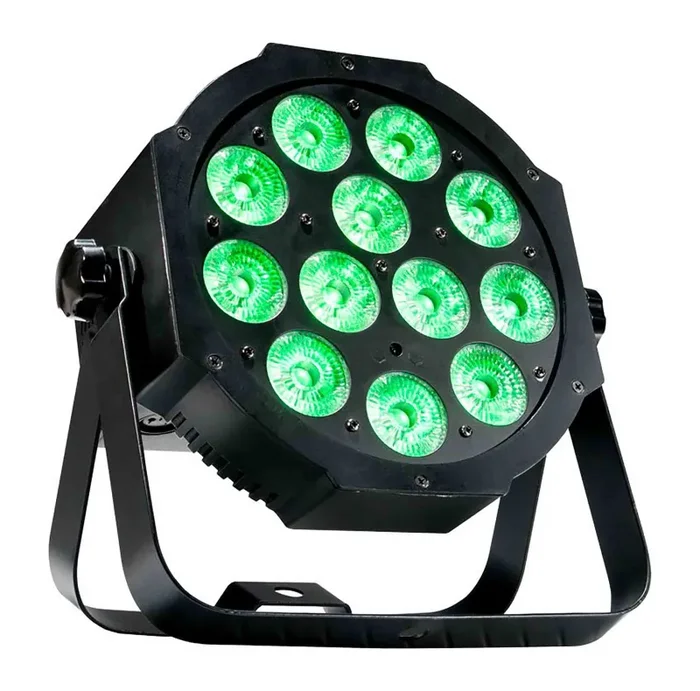 Eliminator Lighting Mega 64 Profile EP, Low Profile Led Par Fixture with 12x 4W Quad LED (RGB+UV)