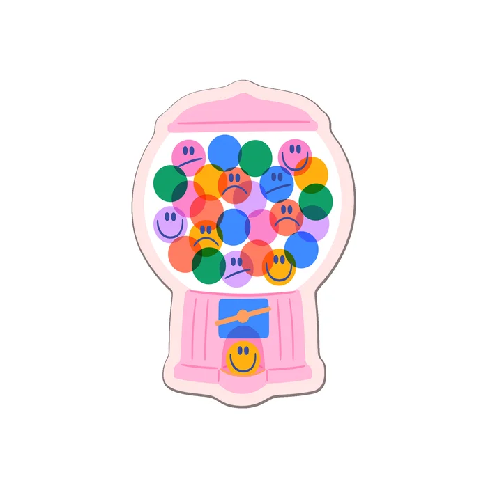 Emotional Gumball Machine Sticker