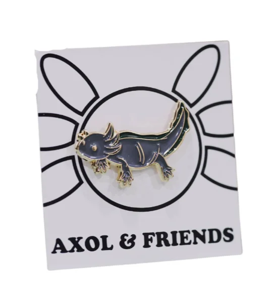 Enamel Pin – Gray Axolotl