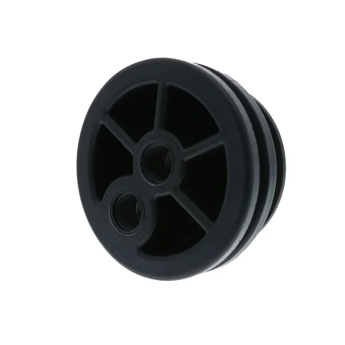 End Cap for 4″ Stainless Steel Housing 1/2″ Feed & 1/2″ Permeate