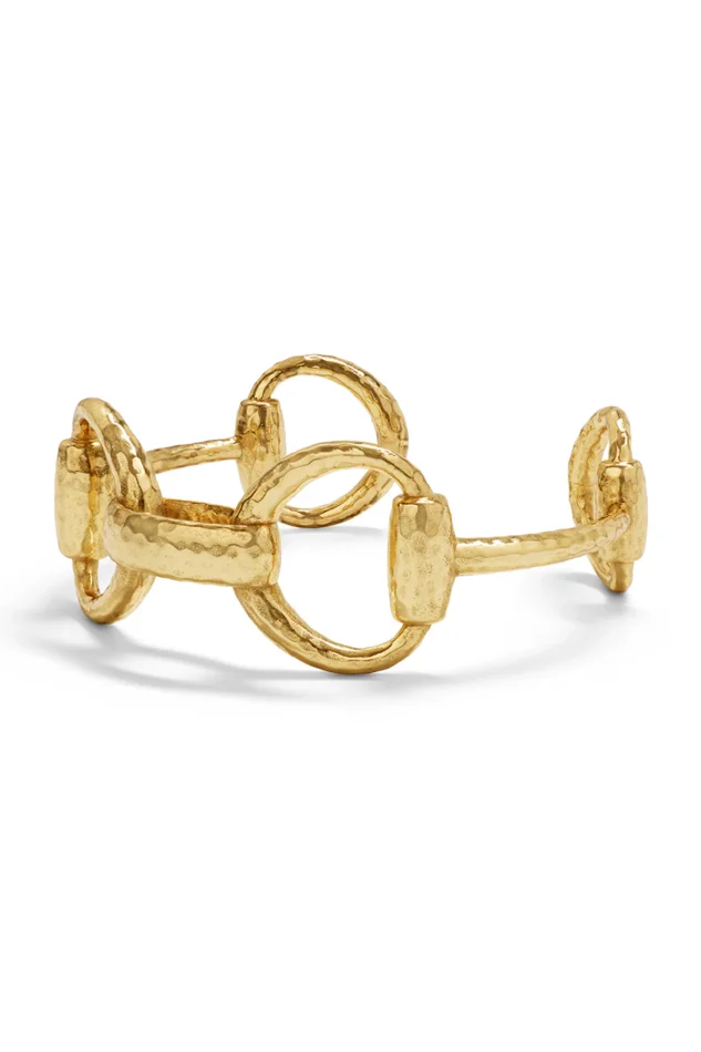 Equestrian Snaffle Bit Cuff – Gold