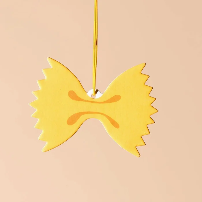 Farfalle Bowtie Pasta Hanging Air Freshener – Lemon Scent