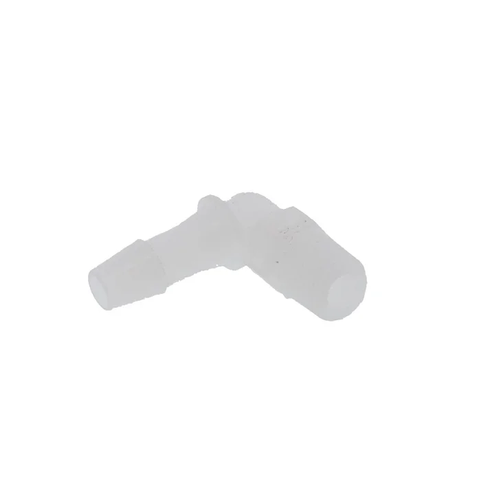 FitQuik PVDF (Kynar) Thread to Tube Elbow Fitting – 1/8 NPT to 1/4 ID Barb