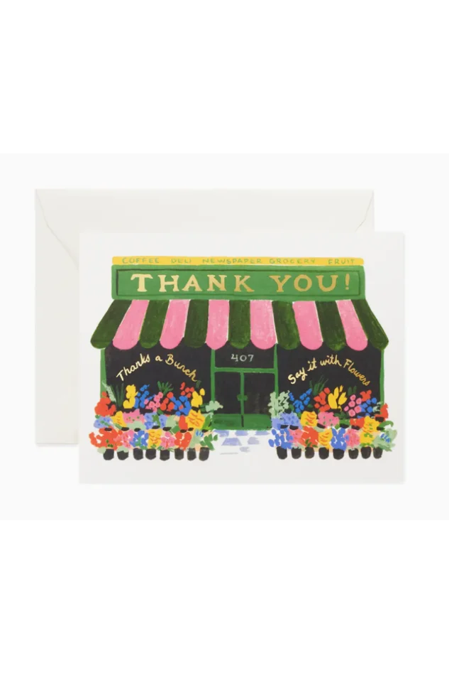 Flower Shop Thank You Card