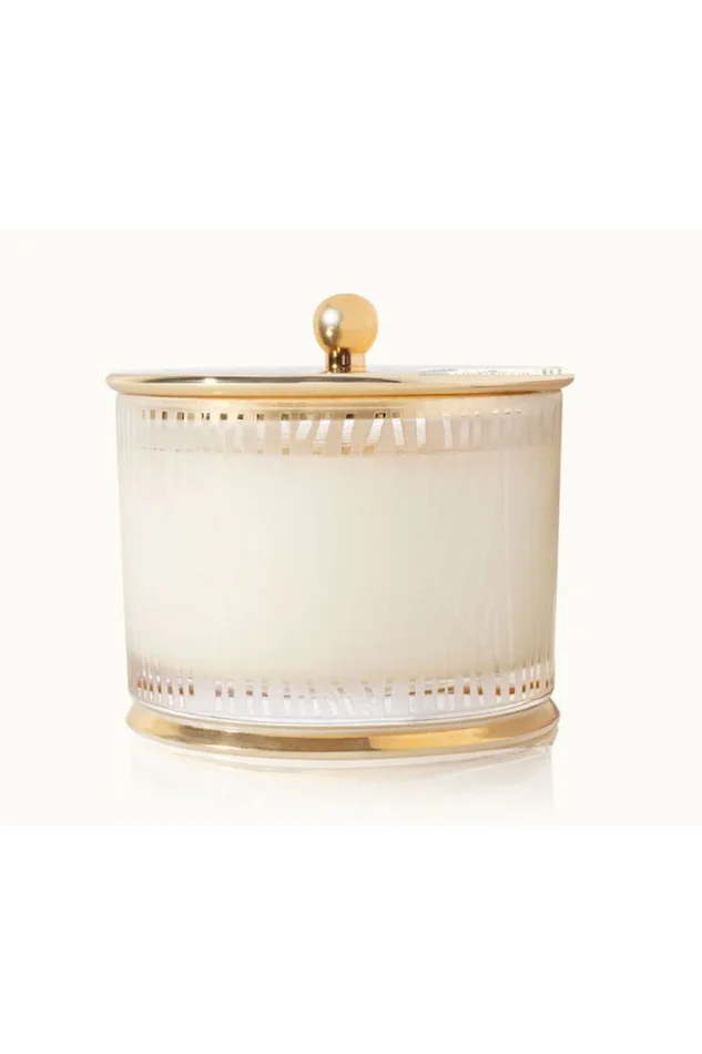 Frasier Fir Gilded Frosted Wood Grain Candle/Medium