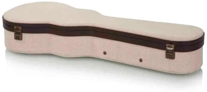Gator Cases GW-JM UKE-CON Deluxe Wood Case for Concert Style Ukulele – Journeyman Burlap Exterior