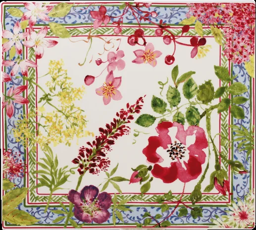 Gien Millefleurs Square Plate