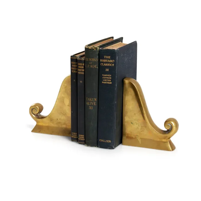 Gold Scroll Bookends