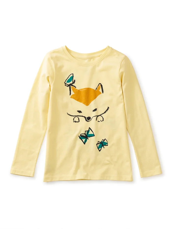 Graphic Tee (Long Sleeve) – Shiba Inu Butterfly