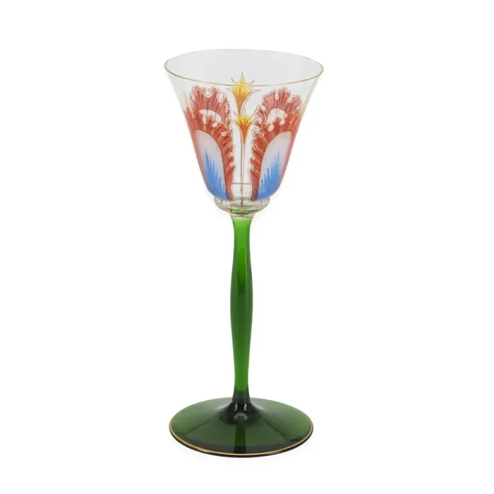 Green Floral Pattern Glassware Sale
