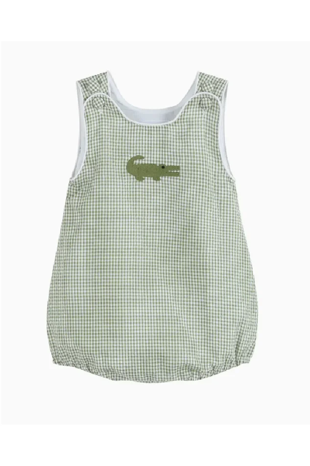 GREEN GINGHAM ALLIGATOR BUBBLE