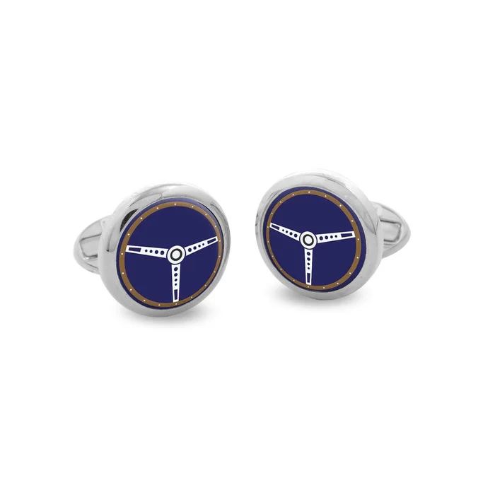 Halcyon Days Steering Wheel Cufflinks