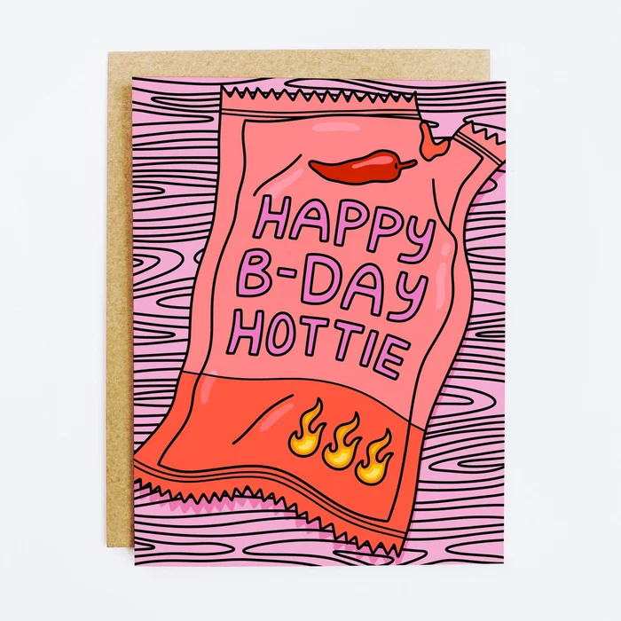 HBD Hottie Sauce Packet Greeting Card