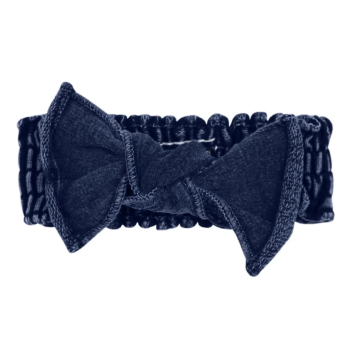 Headband – Faux Denim Navy