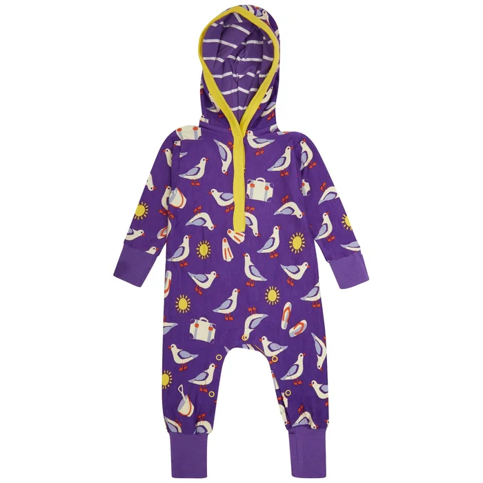 Hooded Romper – Seagulls