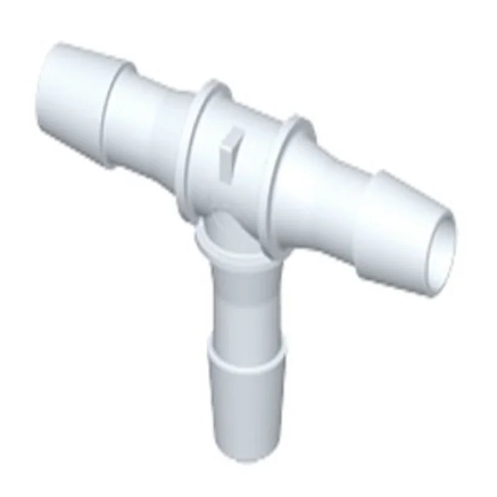 HT1270 Tee Fitting Natural PVDF 3/8 HB x 3/8 HB x 3/8 HB