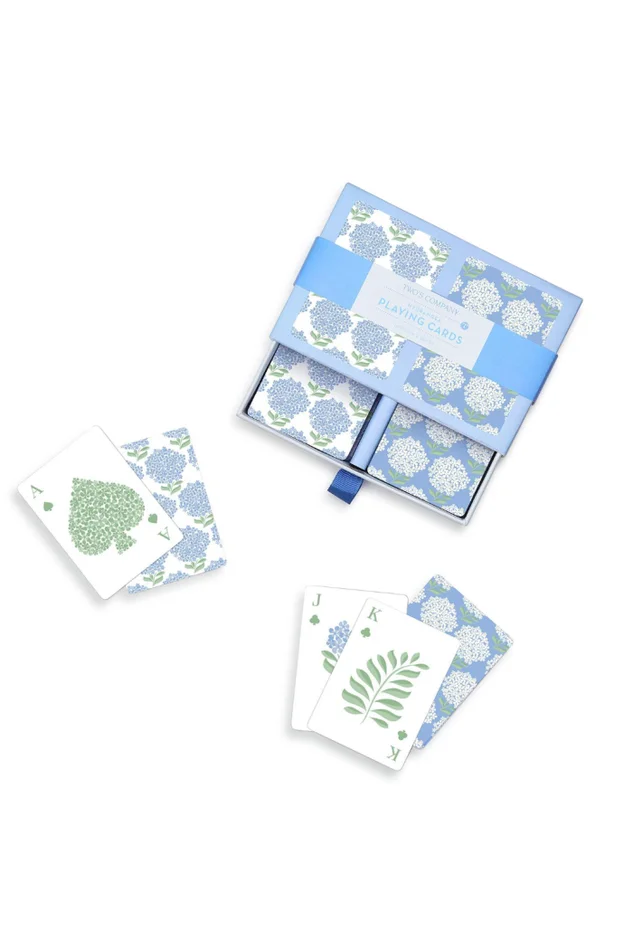 HYDRANGEA PLAYING CARDS IN GIFT BOX