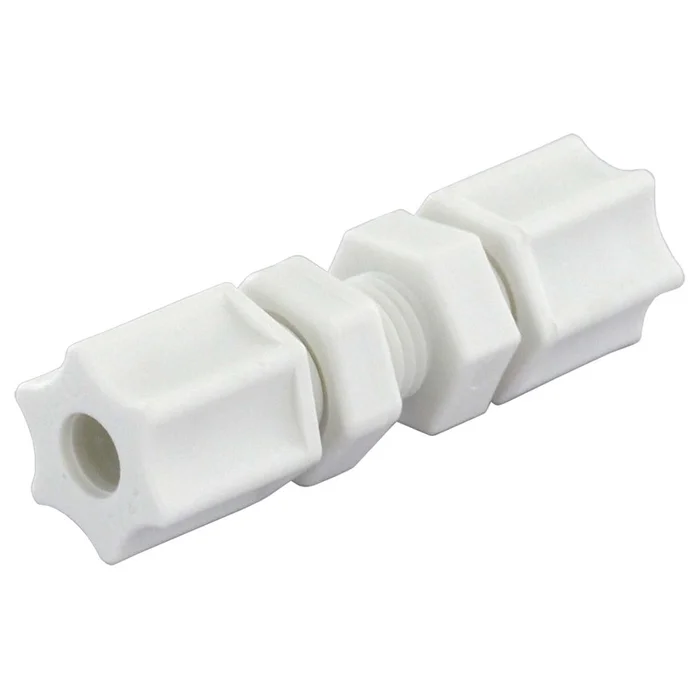 JACO 20-6-P-PG Polypropylene Bulkhead Union 3/8 OD Tube x 3/8 OD Tube