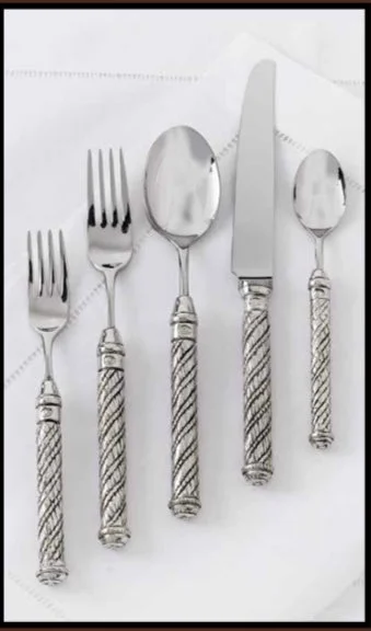 Julie Wear Designs Legacy Pewter Genova 5Pc. Place Setting