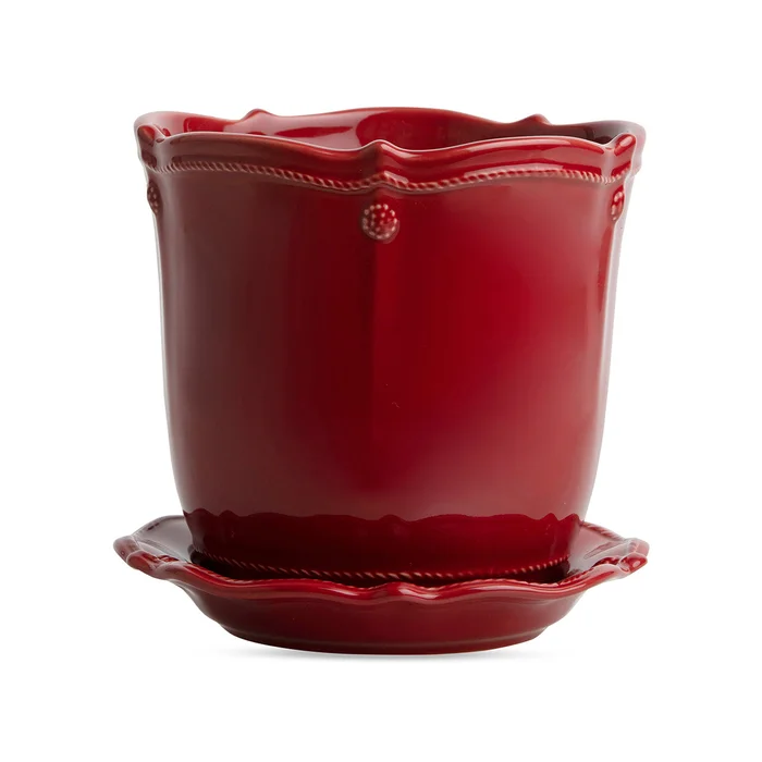 Juliska Berry & Thread Ruby 7″ Planter With Saucer