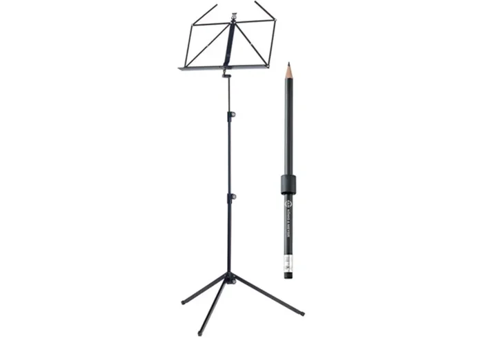 K&M 100/1 Music Stand with 16099 Pencil Magnet – Blue