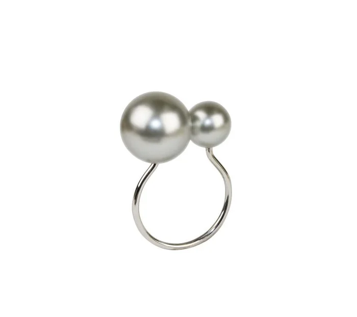Kim Seybert Pearl Gray/Silver Napkin Ring