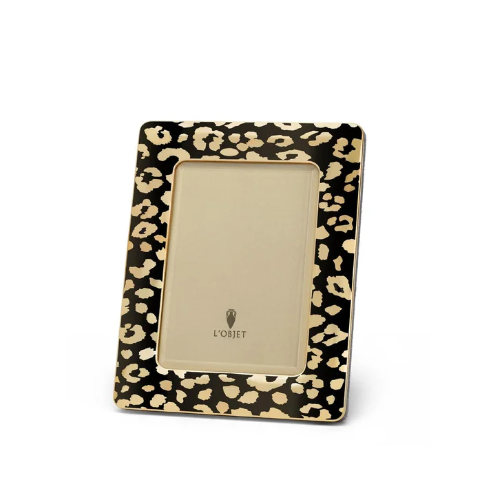 L’Objet Leopard Gold Frame, 4*6