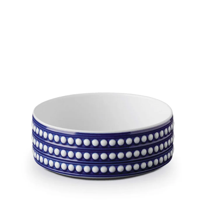 L’Objet Perlee Bleu Deep Bowl, Medium