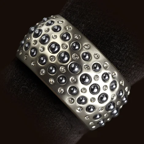 L’Objet Perlee Platinum Napkin Ring, Set Of 4