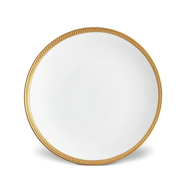 L’Objet Soie Tresse Gold Dinner Plate