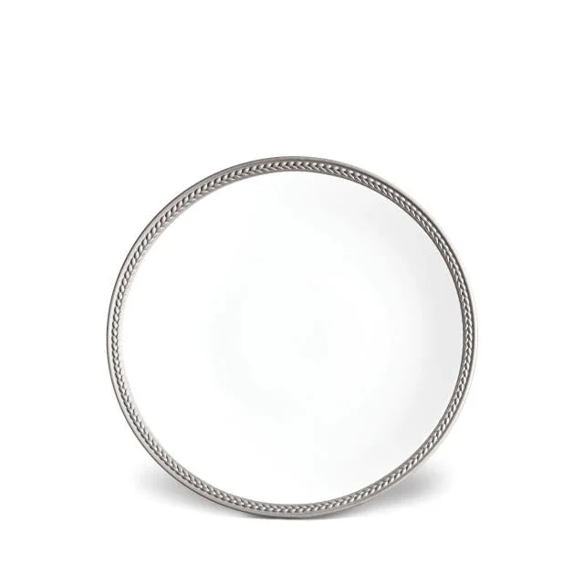 L’Objet Soie Tresse Platinum Dessert Plate