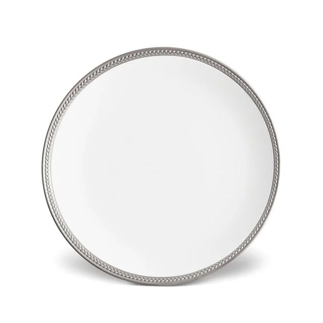 L’Objet Soie Tresse Platinum Dinner Plate