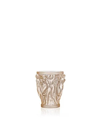 Lalique Bacchantes Vase, Gold Lustre/Small