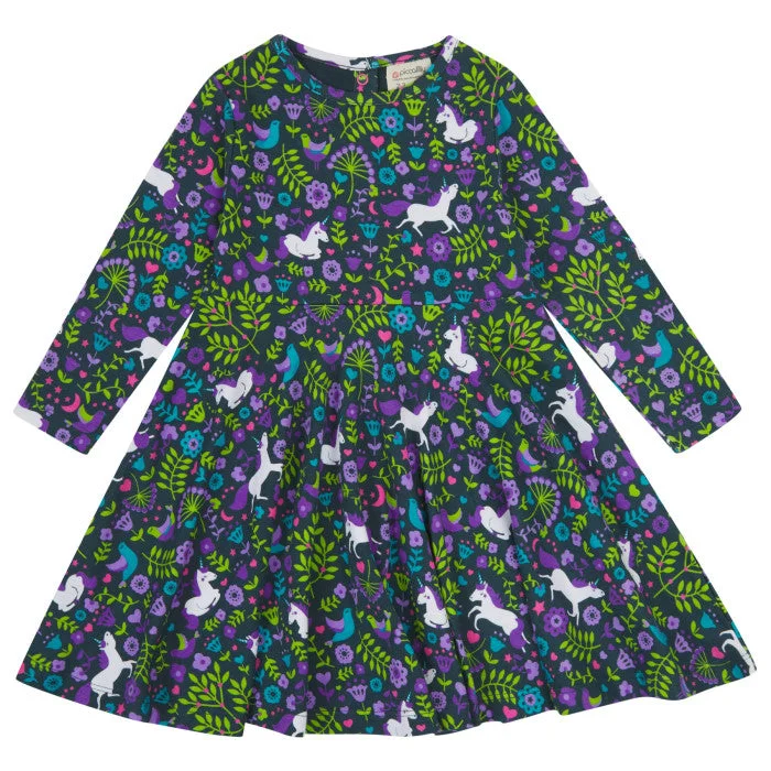 Last One – Size 2/3Y: Skater Dress (Long Sleeve) – Unicorn