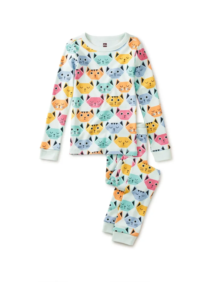 Last One- Size 2T: 2 Piece Pajama (Long Sleeve) – Origami Cats