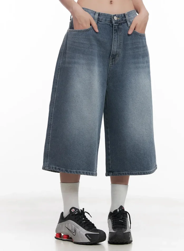 LEWKIN Faded Blue Jorts Jeans