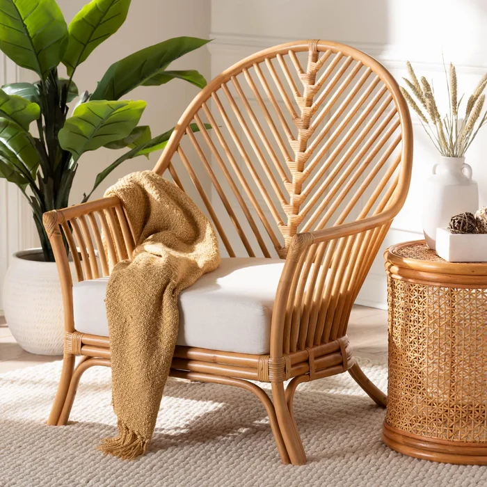 Lisabon Bohemian Light Honey Rattan Arm Chair