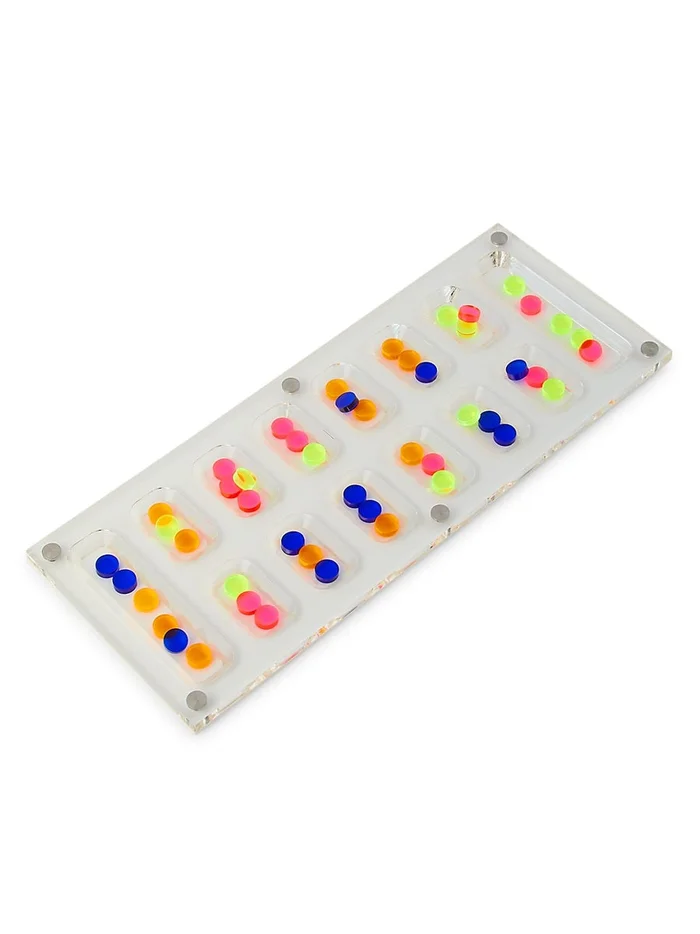 Luxe Dominoes La Mancala, Solid White