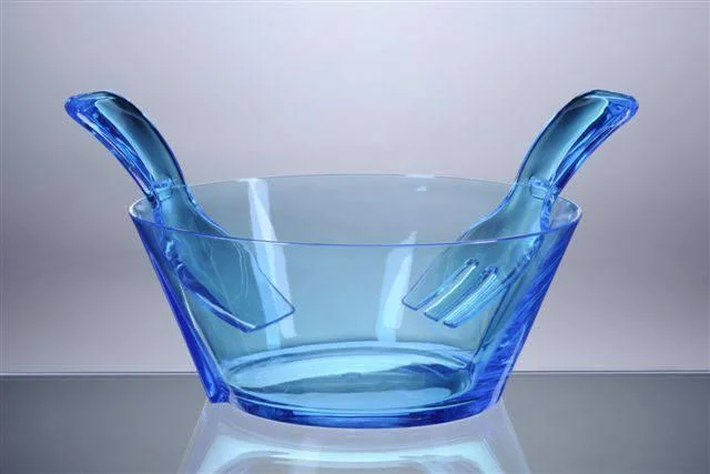 Mario Luca Giusti Turquoise Salad Bowl With Servers