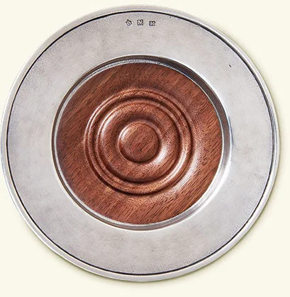 Match Pewter Convivio Wine Coaster With Wood Insert