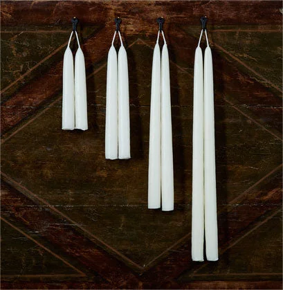 Match Pewter Ivory Pair Of Tapers, 12In.