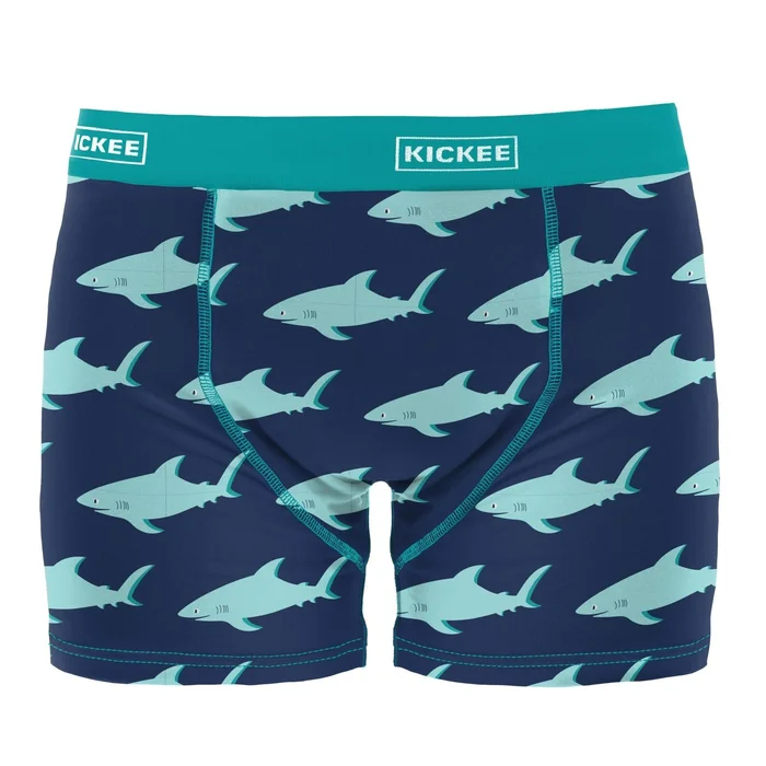 Men’s Boxer Briefs – Flag Blue Sharky