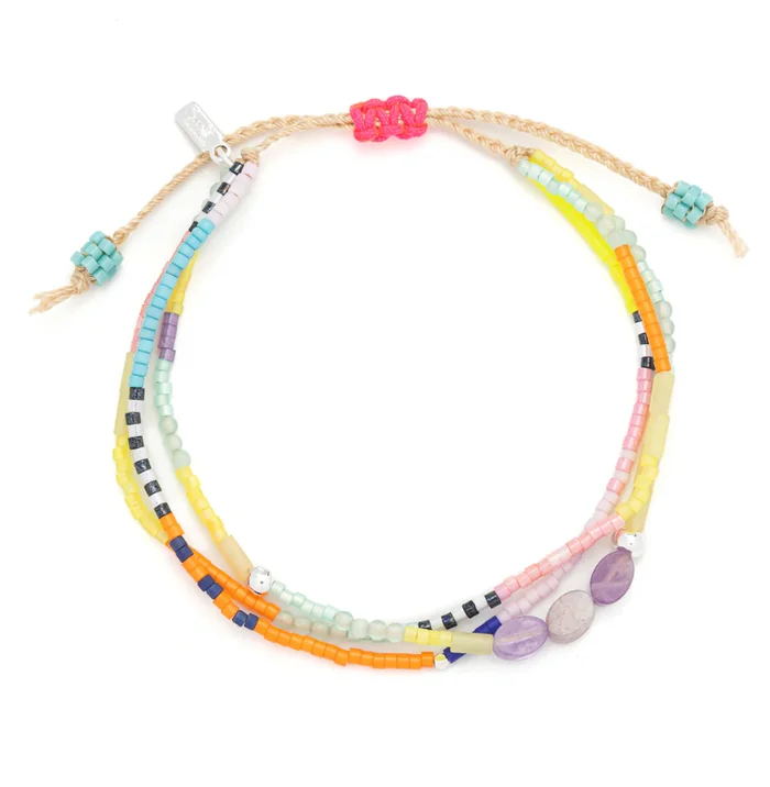 Mixed Media Bracelet – Protection/Amethyst/Silver