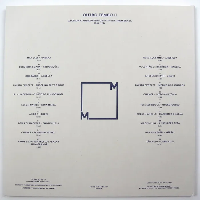 Music From Memory: Outro Tempo II – Electronic And Contemporary Music From Brazil, 1984-1996 Vinyl 2LP on Sale - Image 3
