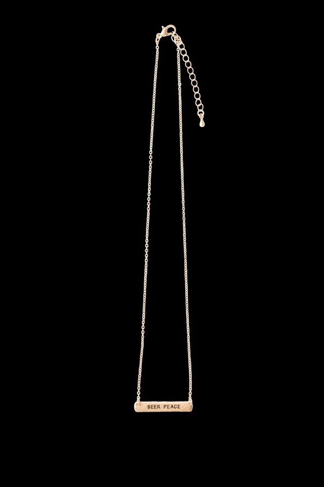 Necklace – Positive Vibes “Seek Peace”