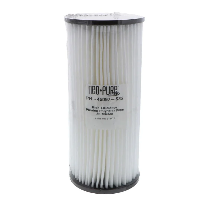 Neo-Pure PH-45097-S35 9-3/4″ BB High Efficiency Pleated Filter 0.35 micron