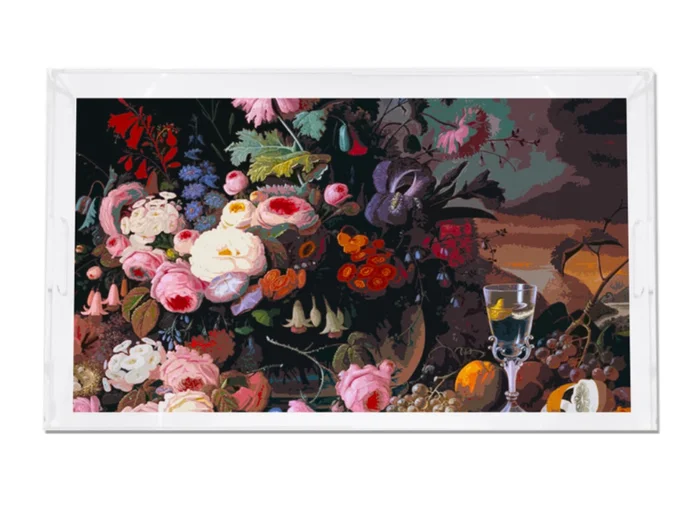 Nicolette Mayer Lemon Glass Multi 22.5*14.5 Acrylic Tray